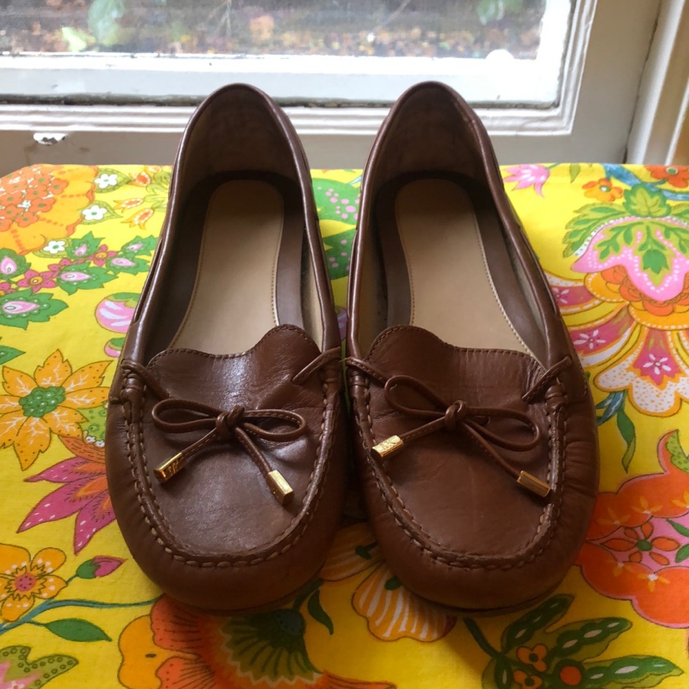 Michael Kors Loafers, camel loafers, brown leather loafers